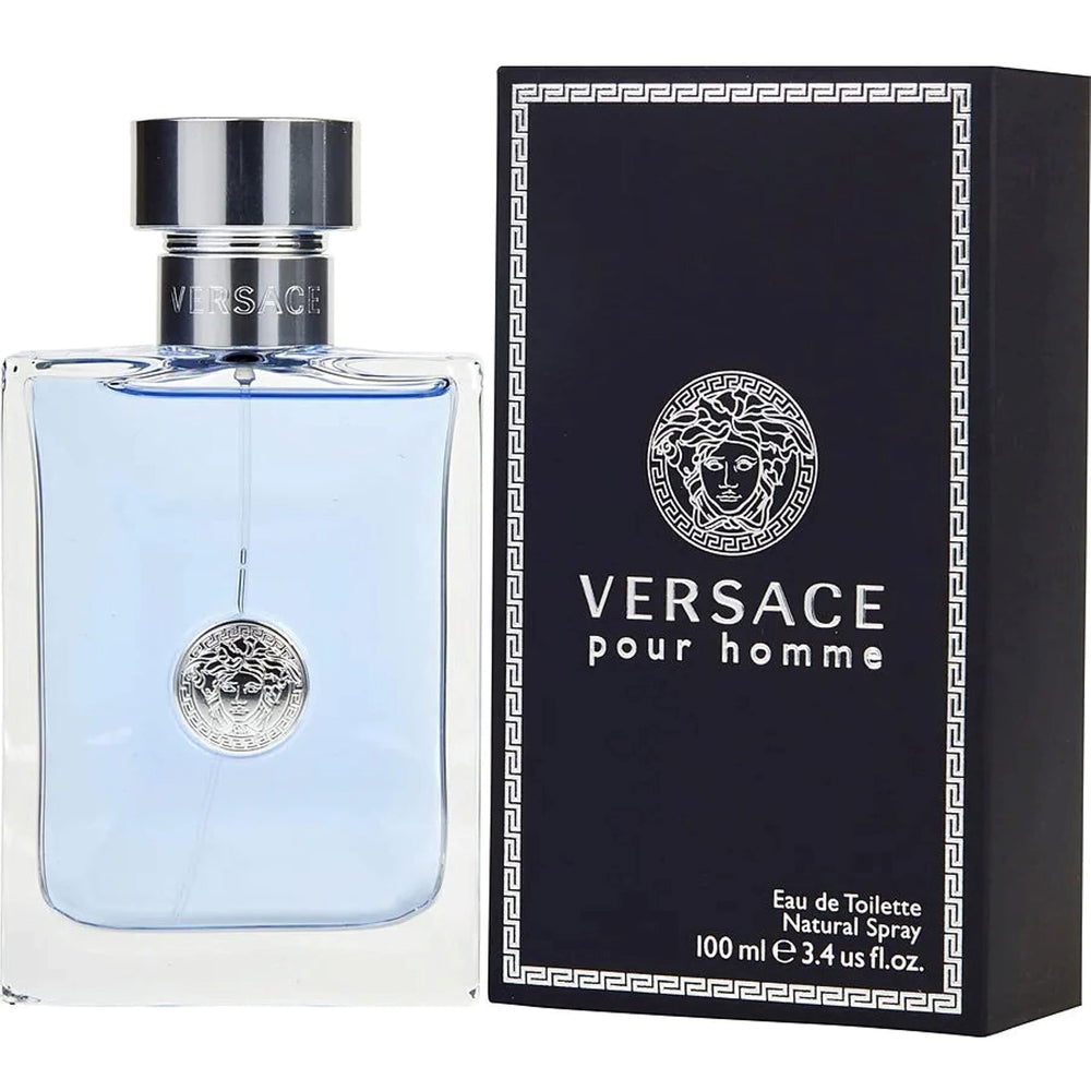 Versace Pour Homme packaging box, elegant presentation for gifting or self-purchase.