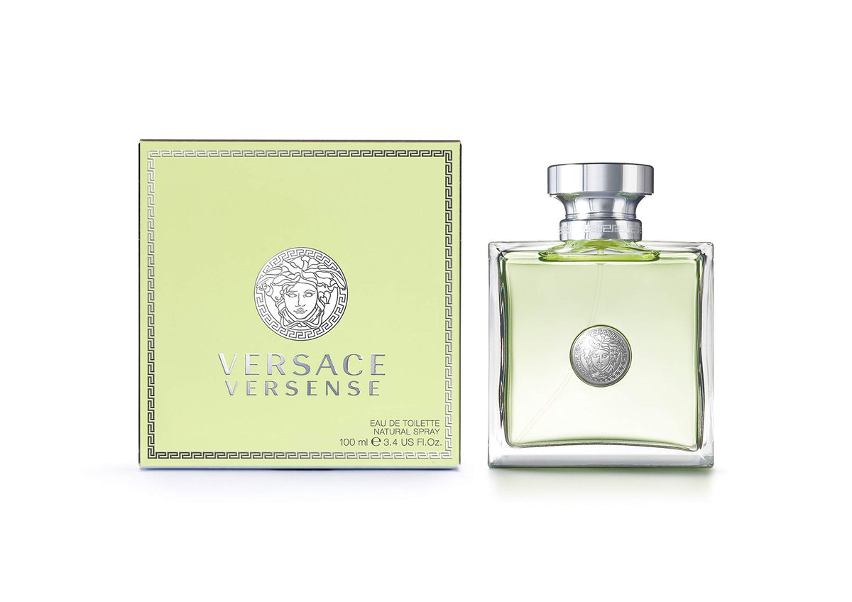 Versace Versense bottle in clear glass with seal, ideal for everyday elegance
