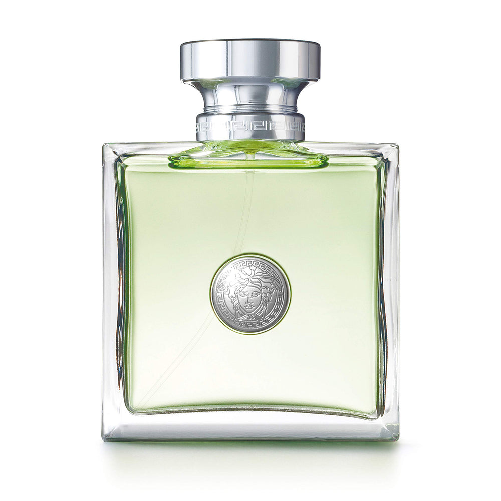 Versace Versense bottle with silver top, stylish for evening fragrance moments