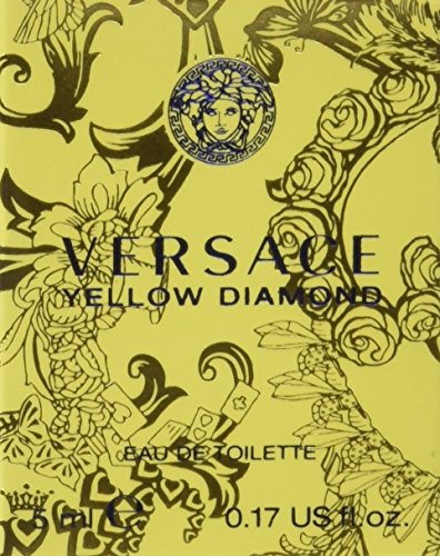 Versace Yellow Diamond cap detail, luxe touch on a portable mini bottle.