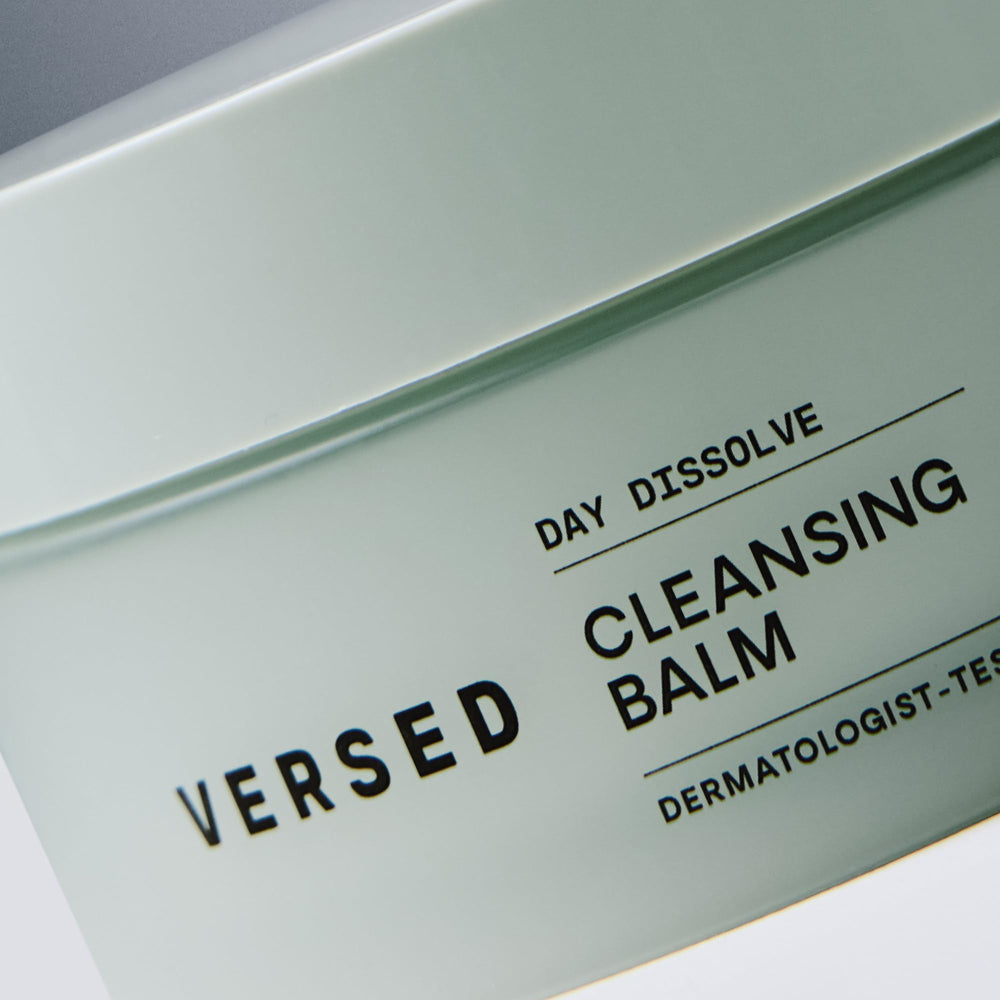 Versed Day Dissolve massage demonstrates easy double-cleanse step.