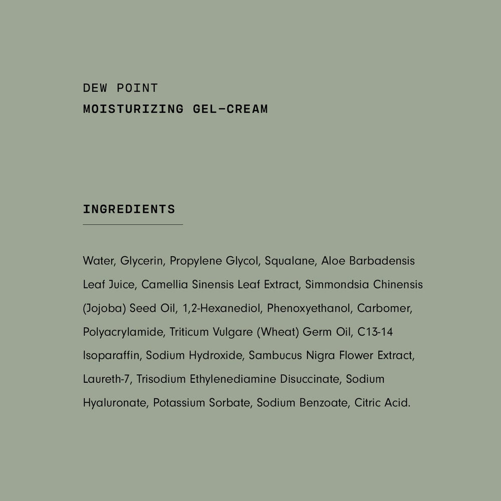 Versed Dew Point Gel, sensación de frescura al aplicar después de la limpieza.