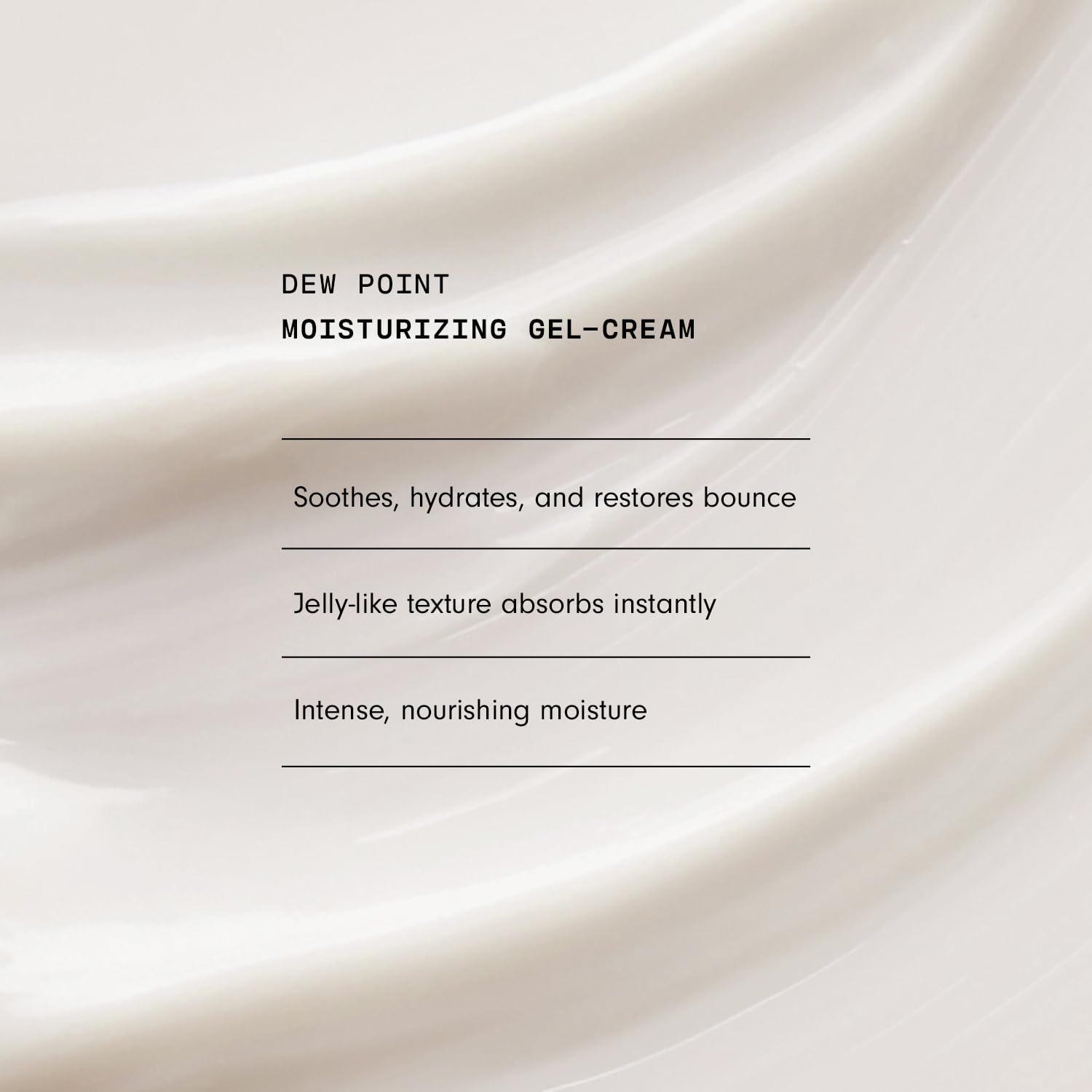 Versed Dew Point Gel, sin residuos para uso diario en rostro.