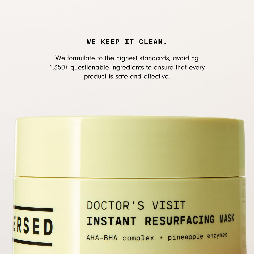 Versed Doctor’s Visit: resultados progresivos semanales gracias a la exfoliación suave.