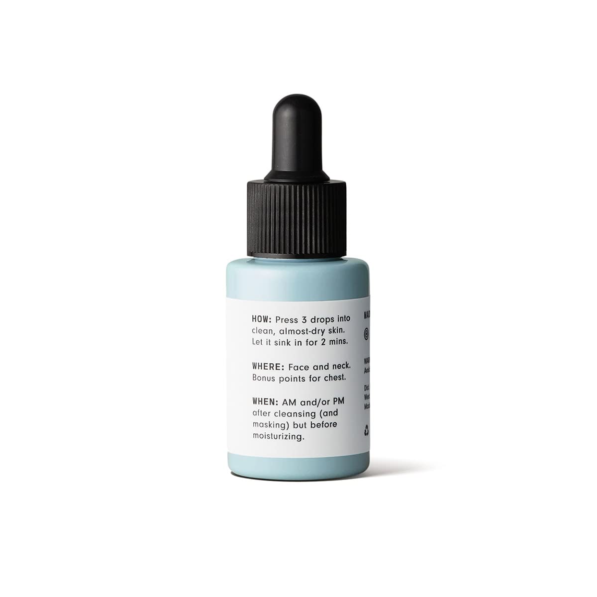 Versed Just Breathe etiqueta muestra ingredientes y extractos clave