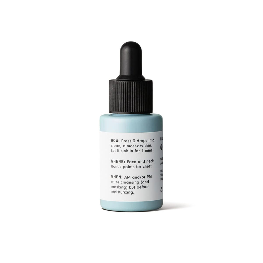 Versed Just Breathe etiqueta muestra ingredientes y extractos clave