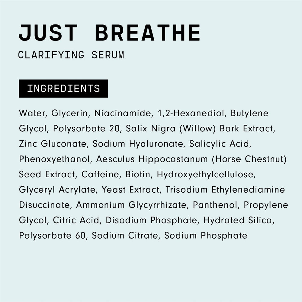 Versed Just Breathe ritual diario para cuidado de la piel