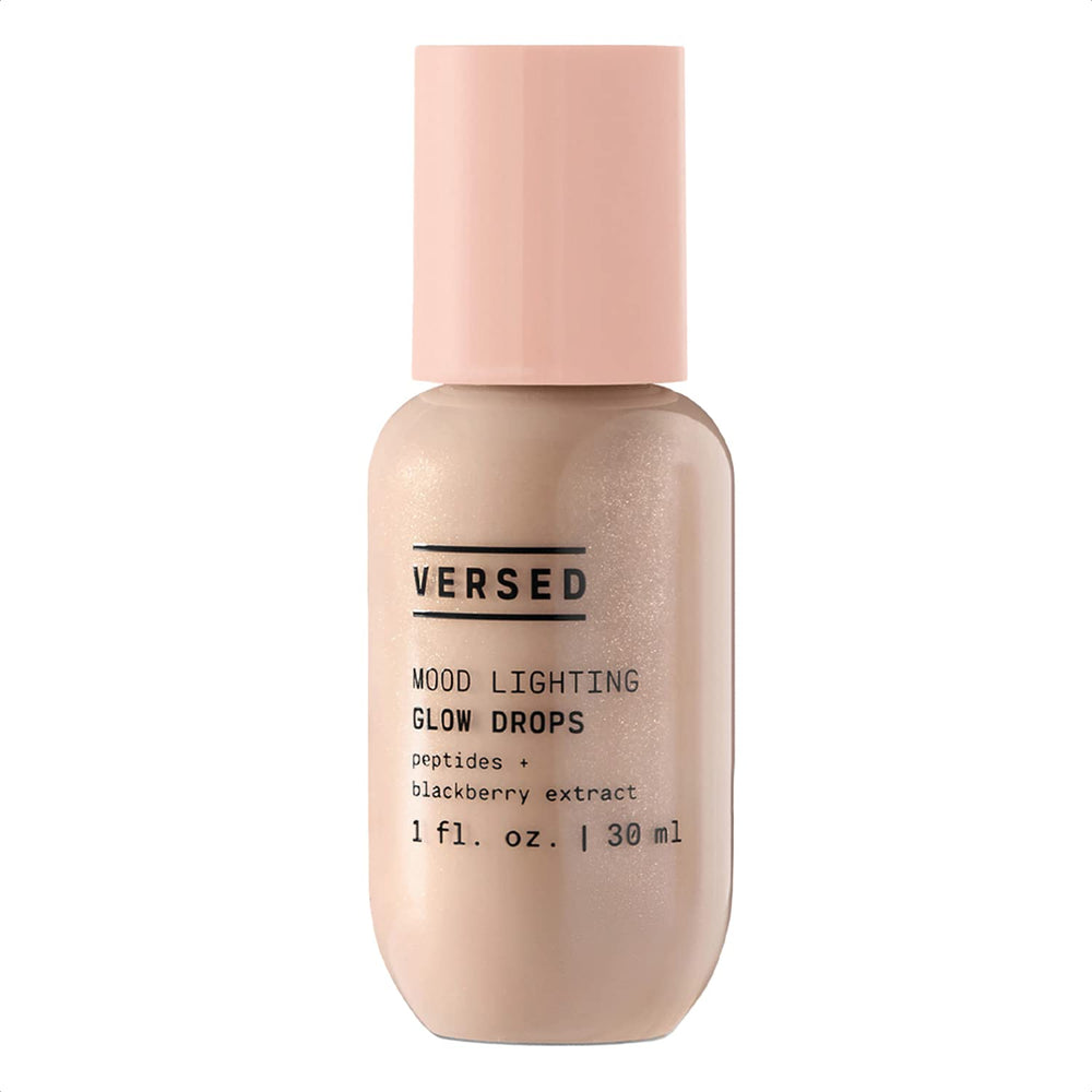 Versed Mood Lighting Drops bronce suave iluminando la piel con brillo natural
