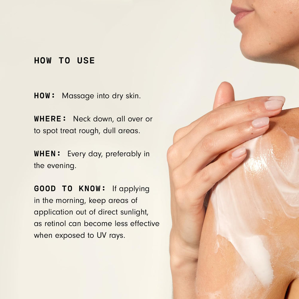 Close-up of creamy texture of Versed body lotion for moisture