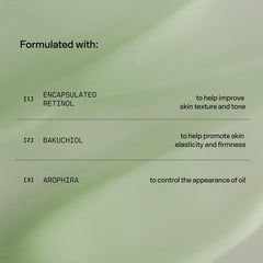 Versed Press Restart application on clean skin demonstrates night-time use