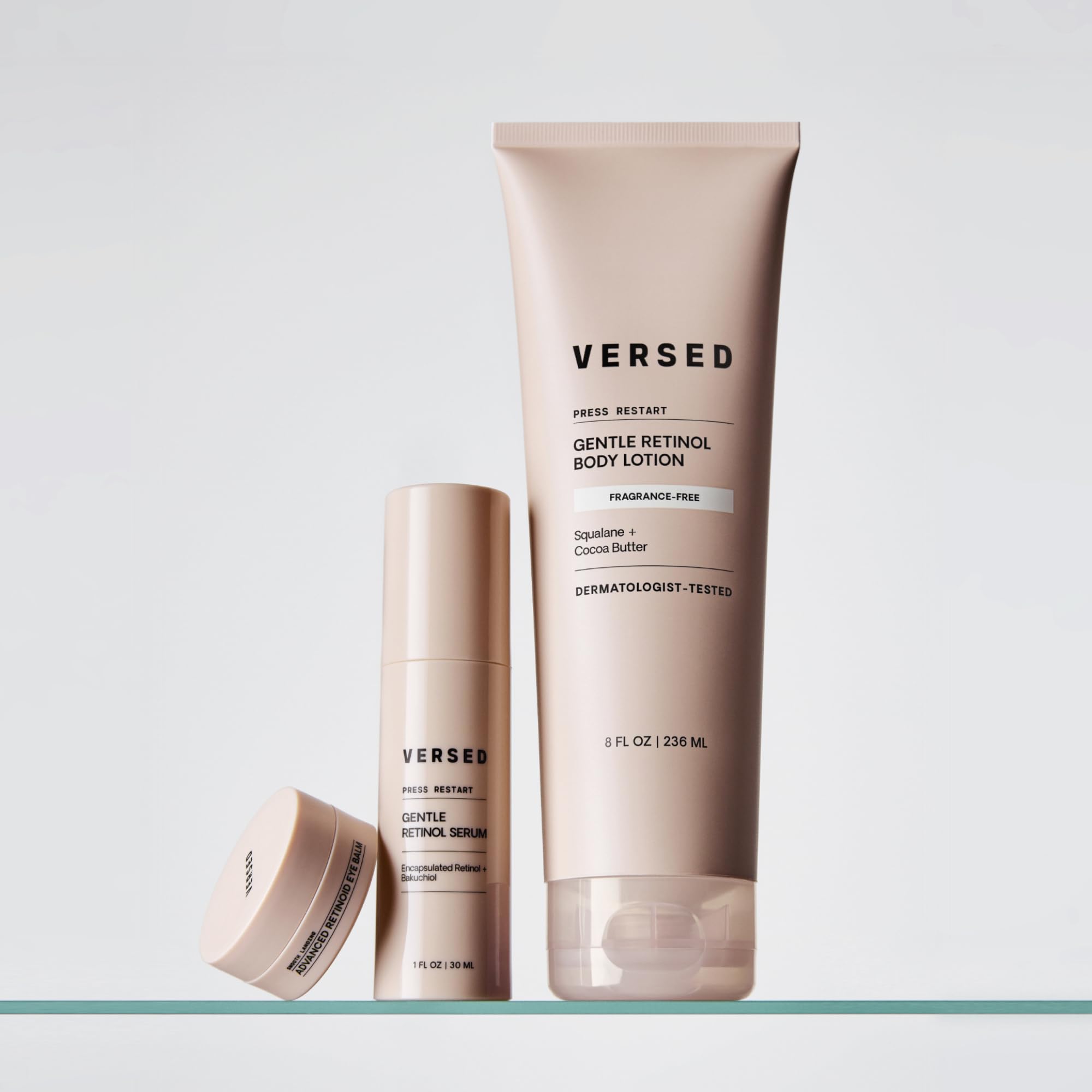 Versed packaging with pump design supports easy nightly routine