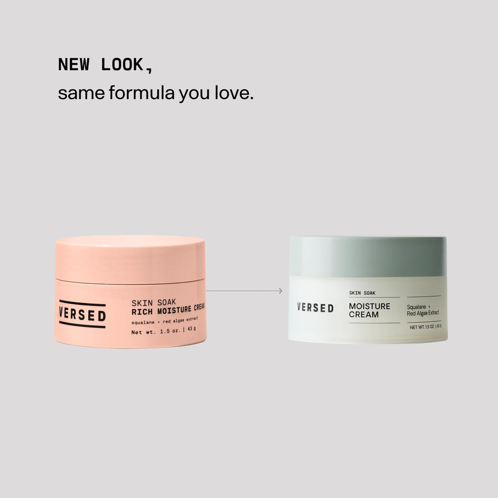 Aplicación de Versed Skin Soak en rostro durante la noche