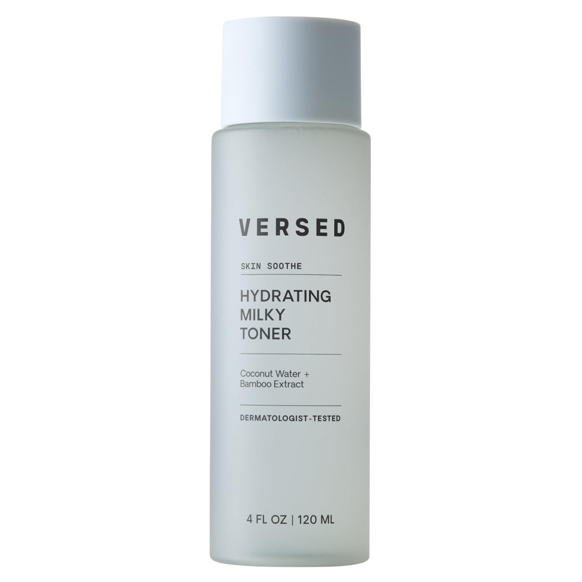 Versed Skin Soothe Tónico: botella de presentación para piel equilibrada.