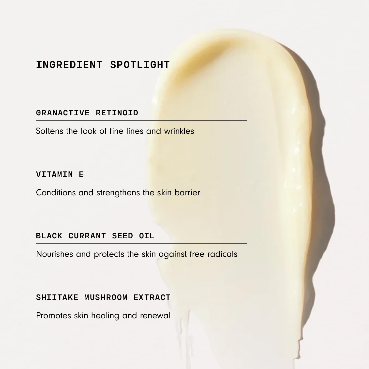 Versed Smooth Landing Balm dedo anular; aplicación suave y precisa en ojos.