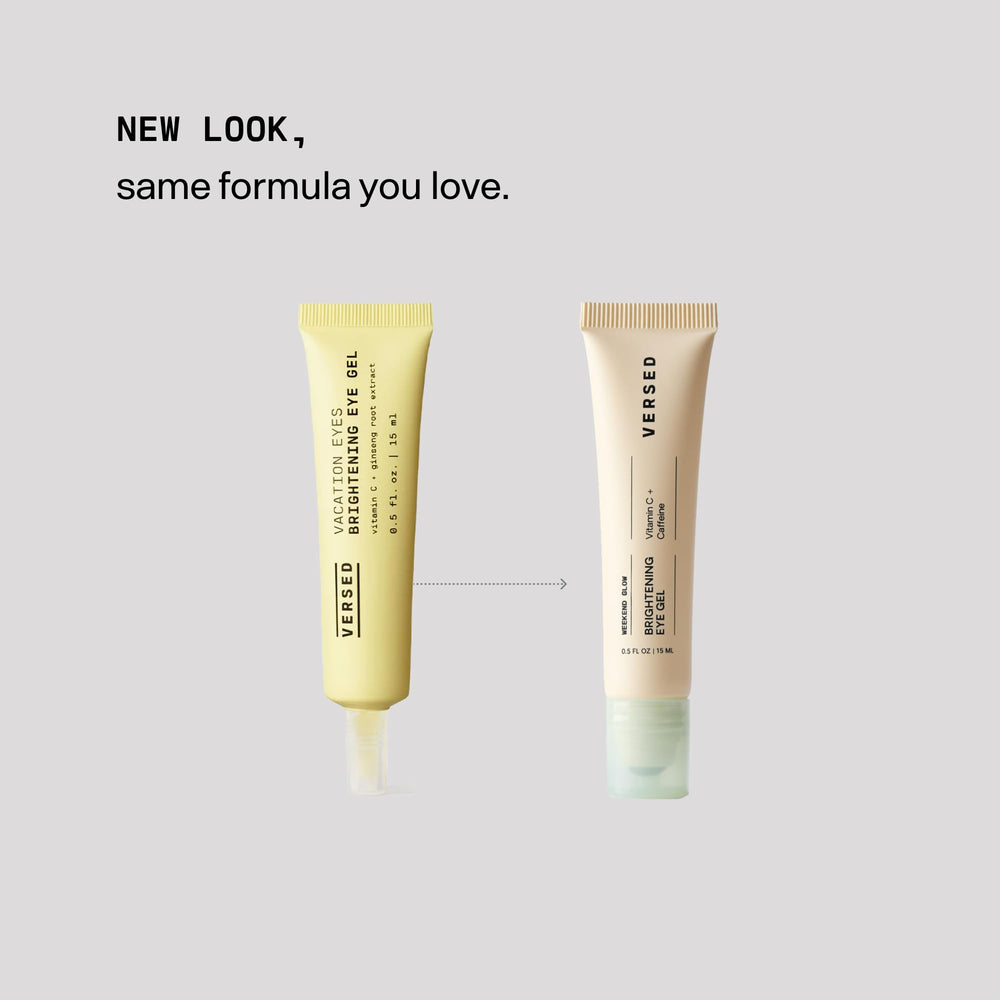 Versed Weekend Glow Eye Gel: aplicación suave alrededor de los ojos para uso diario.