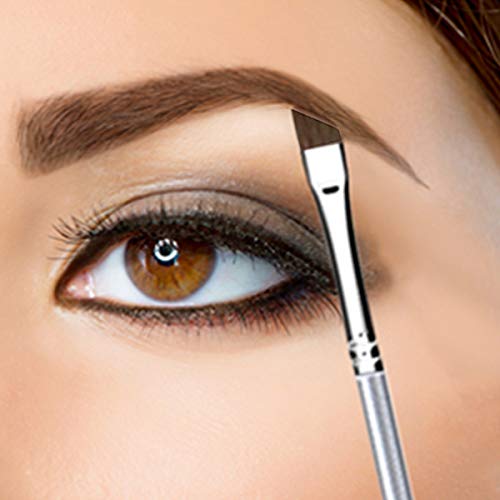 Vertex brush offers precise detail for eyeliner and brows.