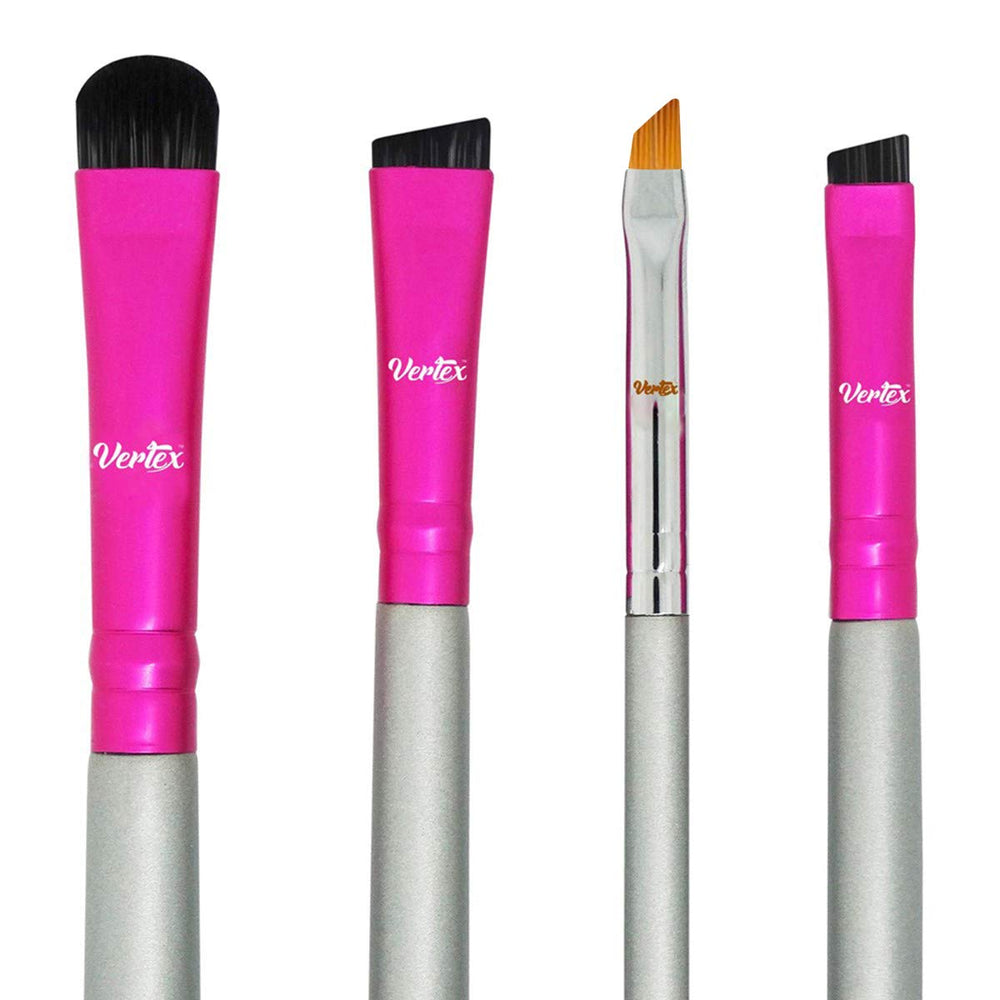 Vertex Eyebrow Brush Kit thin angled for precise hair-like strokes and defined arches.