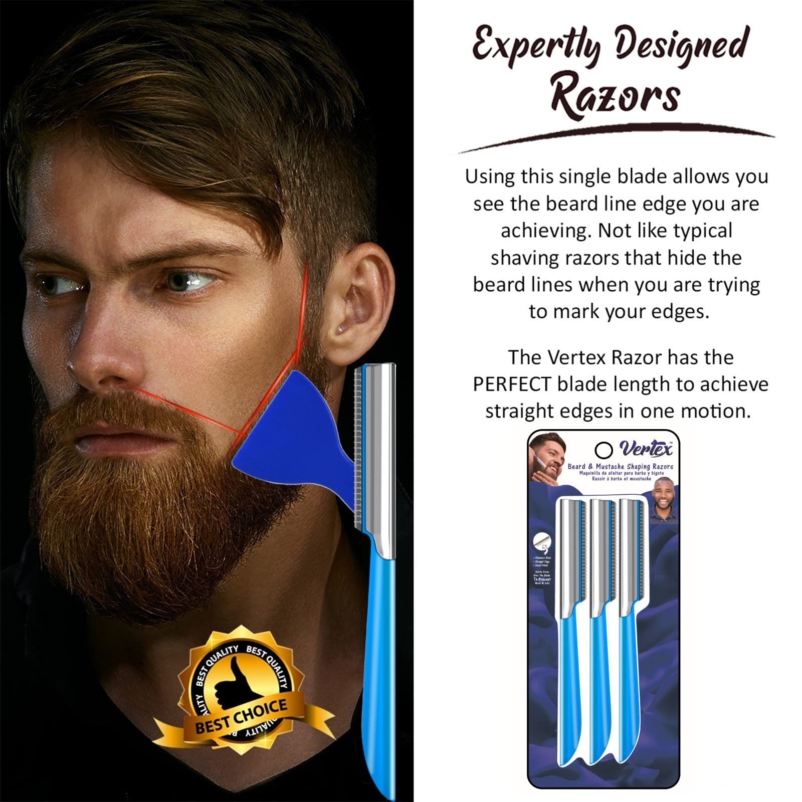 Vertex eyebrow grooming kit trimmer offers versatile detailing for brows and precision work.