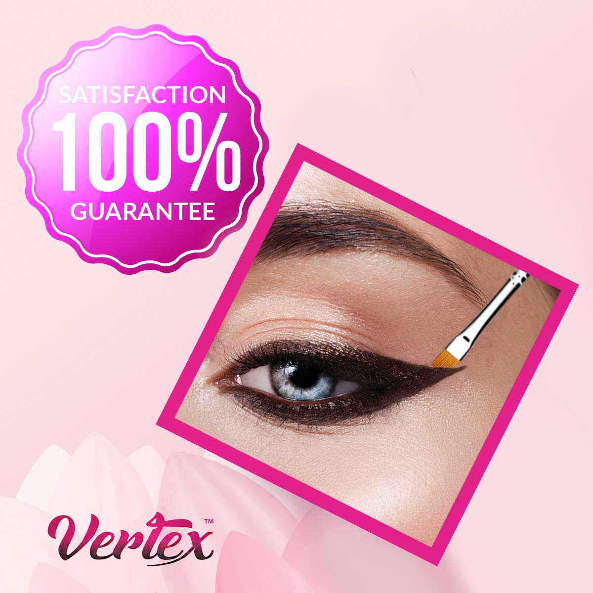 Vertex Eyeliner Brush Travel Size ideal for on-the-go application.