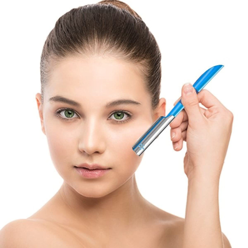 Vertex razor with diamond-cut blade for precise trims