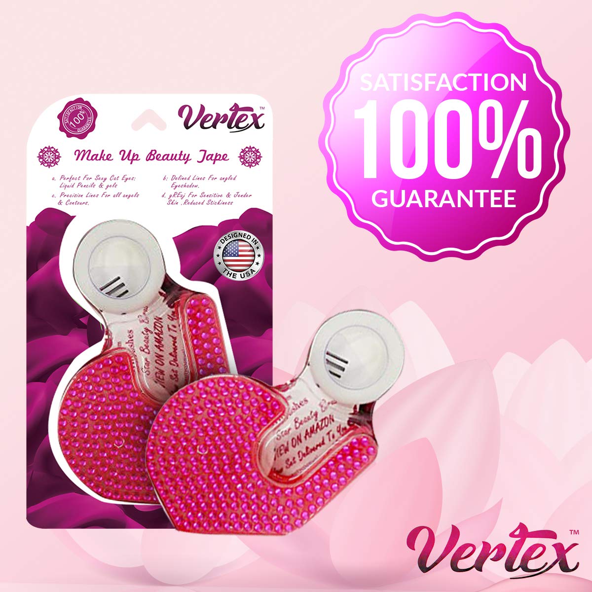Vertex precision edge guard supports flawless lines during makeup routine.