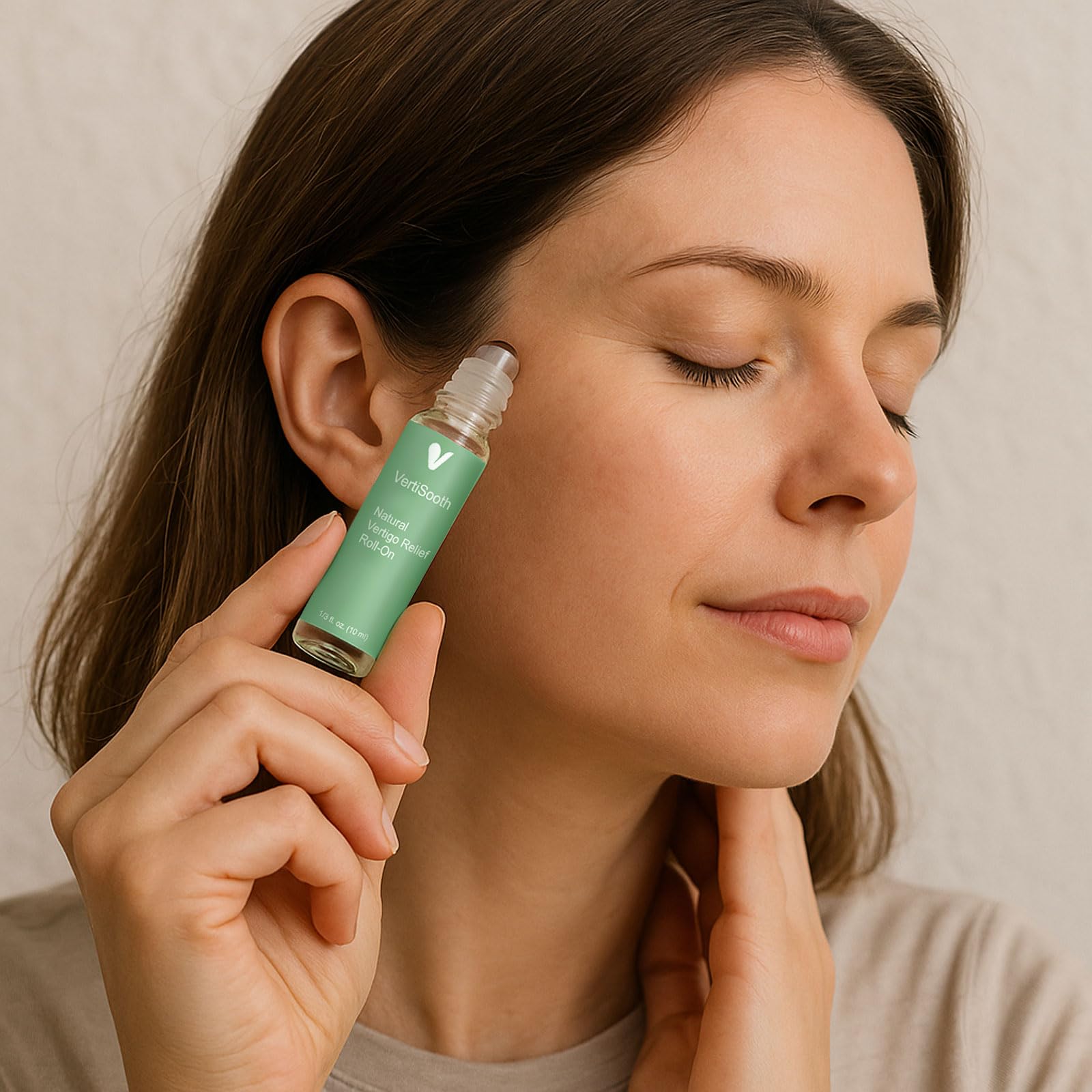 VERTISOOTH cooling sensation highlights fast, on-demand relief for dizziness.