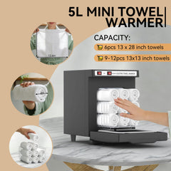 Interior chamber holds 10–15 facial towels for solo work.