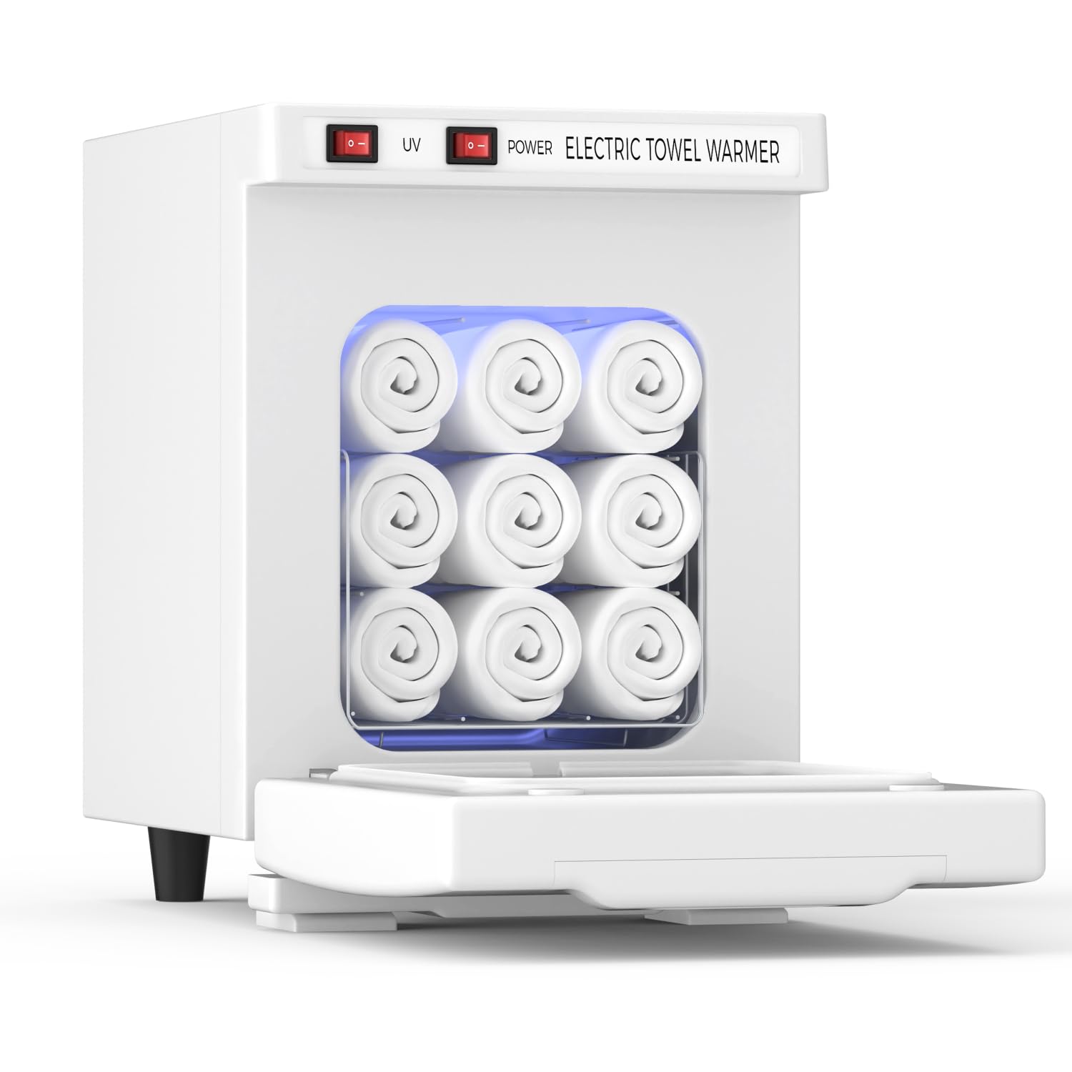 VERYTOP Towel Warmer front view shows compact 5L design ideal for small studios.