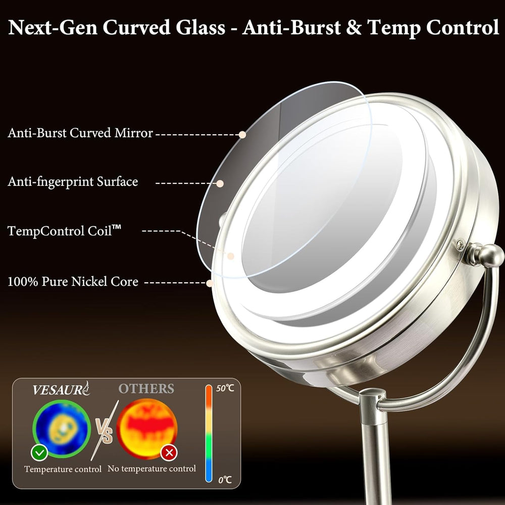 VESAUR pearl nickel finish adds luxe, corrosion-resistant styling