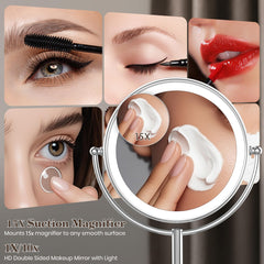 VESAUR Upgraded makeup mirror 10x detail magnification for pores