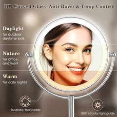 VESAUR 15x stick-on mirror aids precision edge and lash work