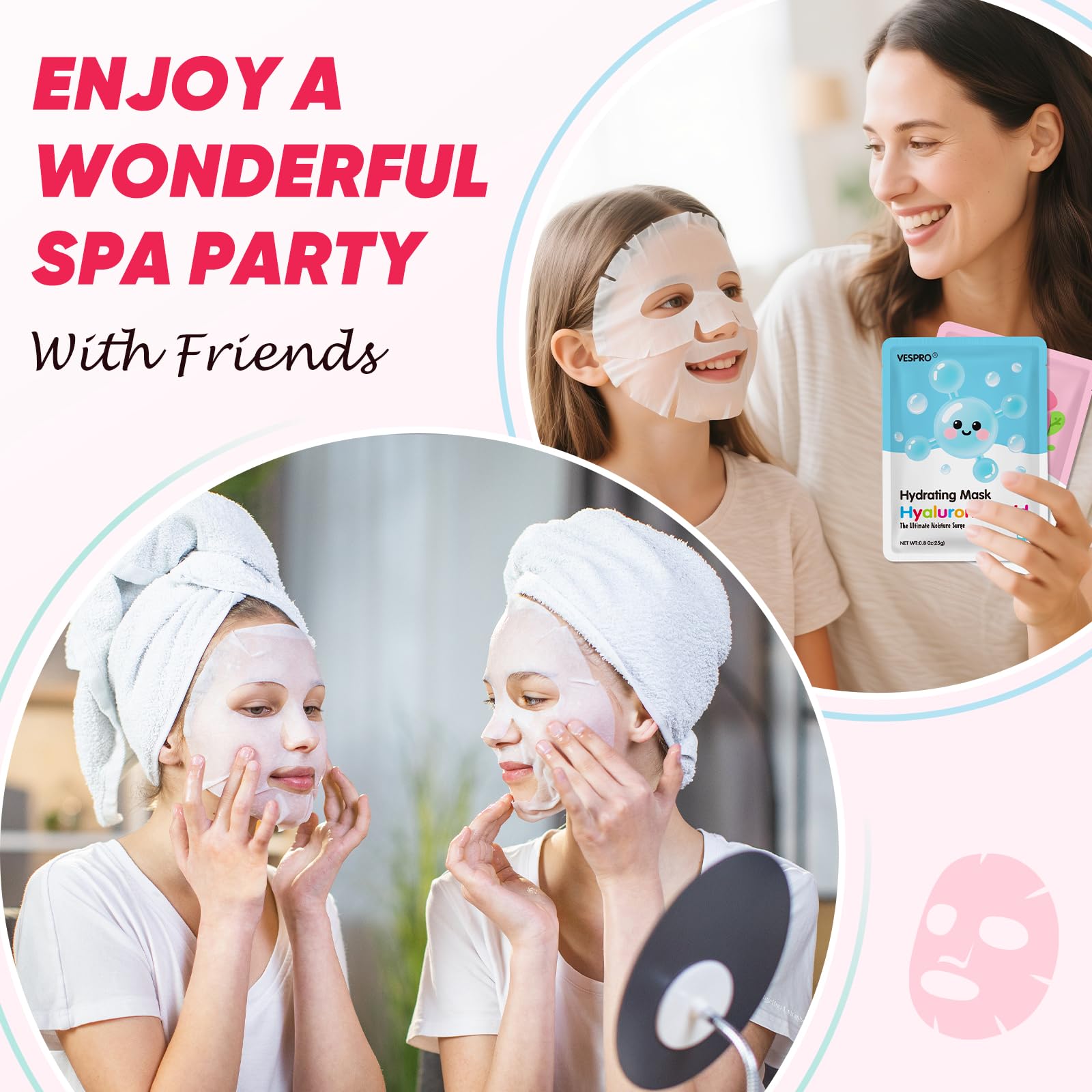 VESPRO rose mask for soothing moisture and a dewier complexion.