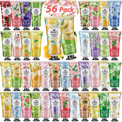 VESPRO crema de manos 56 pack con rosas, cuidado suave para piel sensible e hidratación diaria.