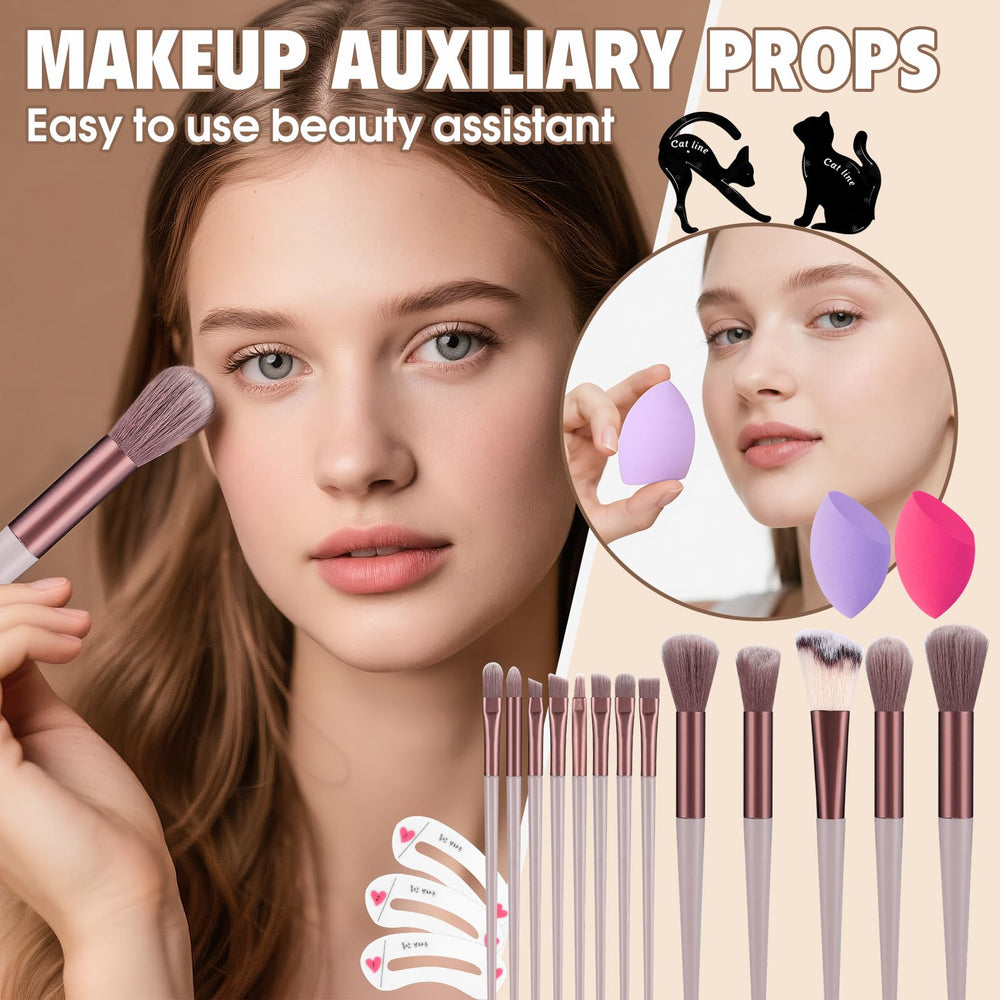 VESPRO primer, pressed powder, and blush for a flawless base.