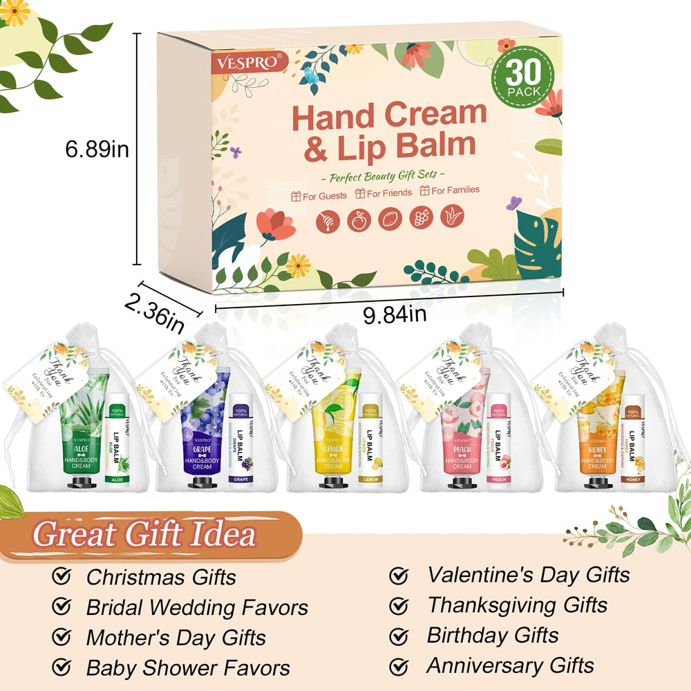 VESPRO organza gift bags and thank you cards for elegant favors.