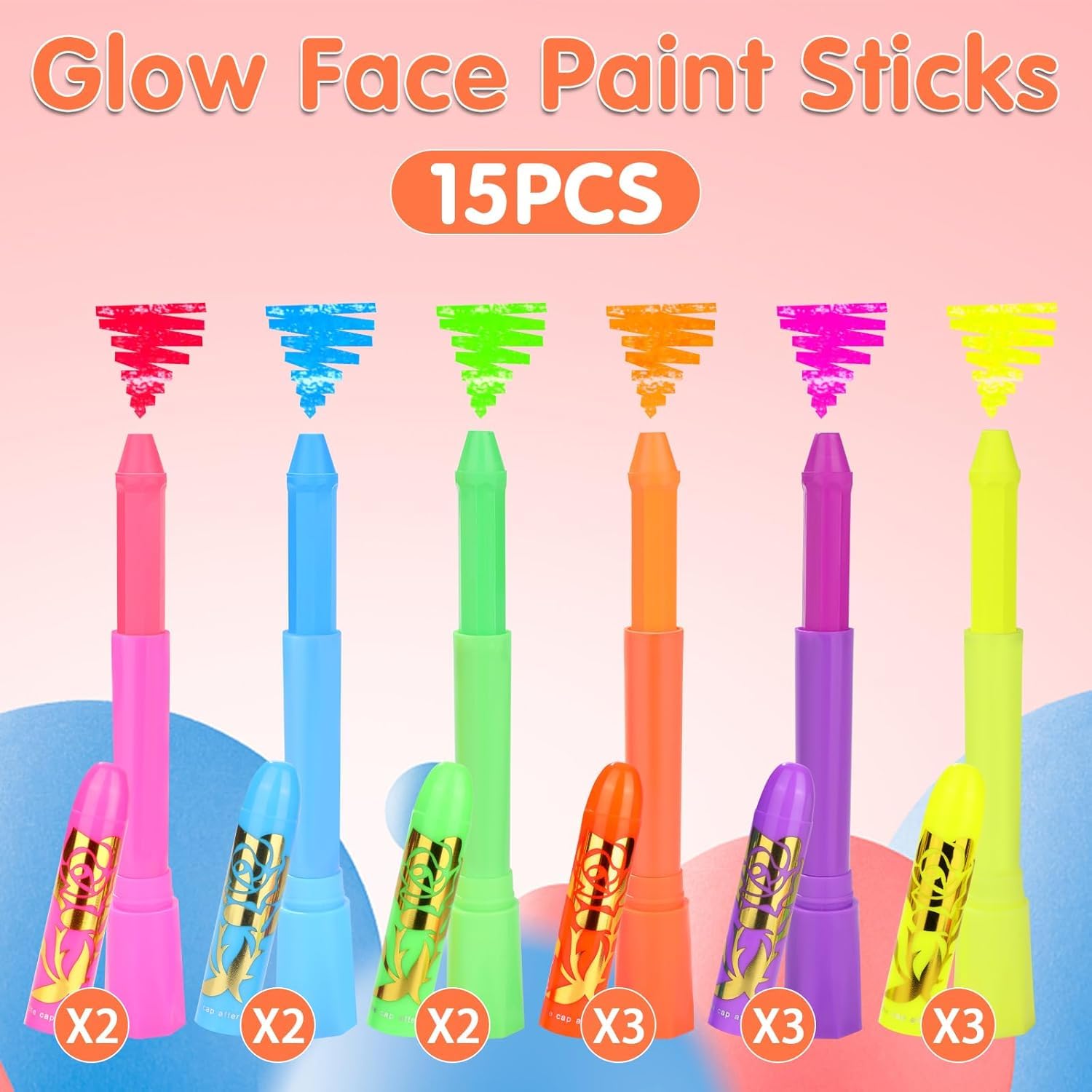 Pintura corporal Vespro brillo neón para maquillaje escénico en UV.