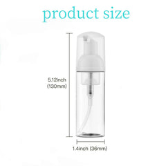 Vesslam mini foam dispenser clear 60ml ideal for compact bathroom or bag storage