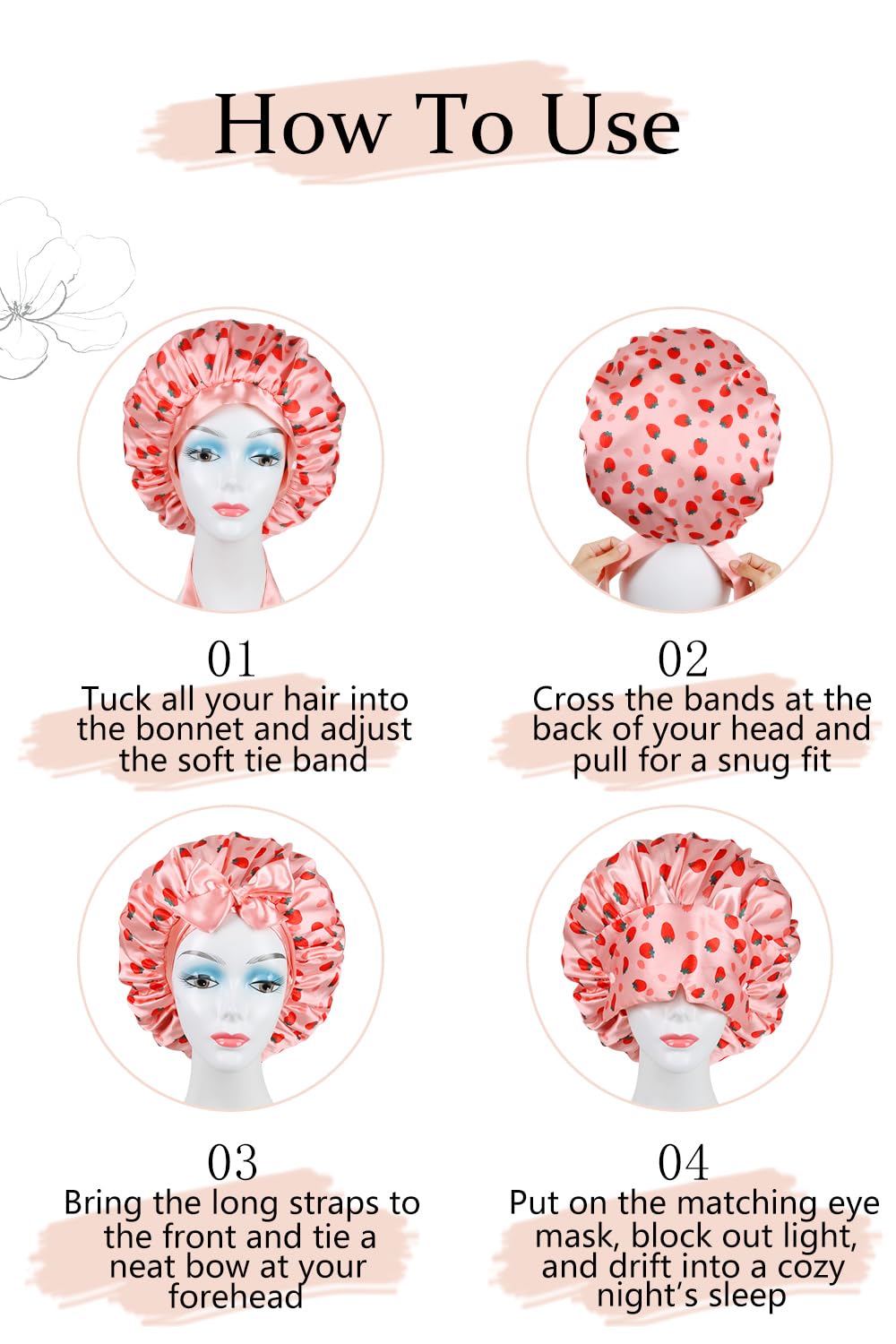 Bonete Vettres de color rosa fresa para dormir con estilo.