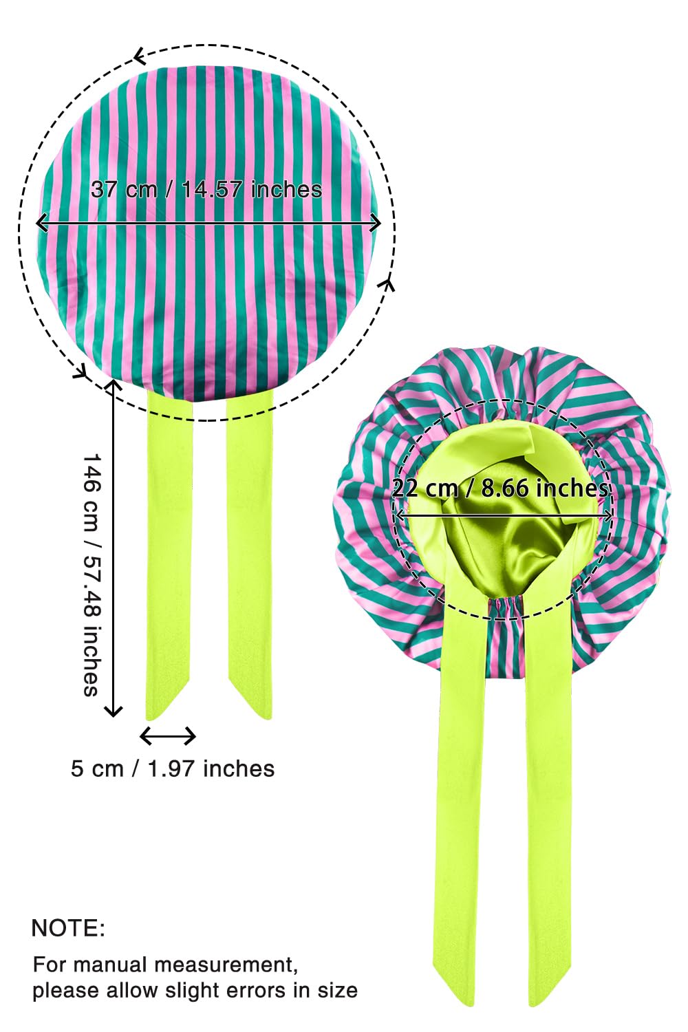 Vettres bonete satén para rizos, natural, trenzas y extensiones