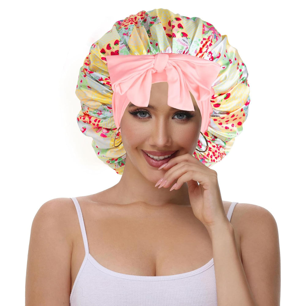Bonete satinato de Vettres con doble capa ofrece protección adicional para el cabello y la almohada