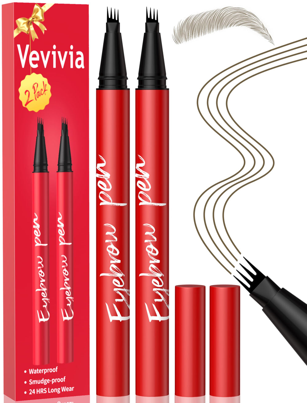 Lápices de ceja Vevivia Beauty en empaque doble para mayor valor y practicidad.