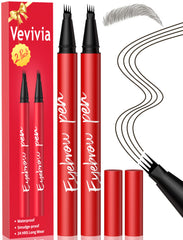 Lápiz Vevivia Beauty con 4 puntas para cejas naturales y definidas.