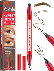 Vevivia cejas lápiz punta doble curva para trazo natural