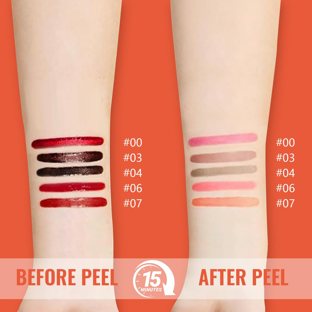 Vevivia: tinta labial desprendible malva para look elegante.