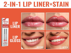 Vevivia: tinta labial desprendible rosa para delinear y rellenar.