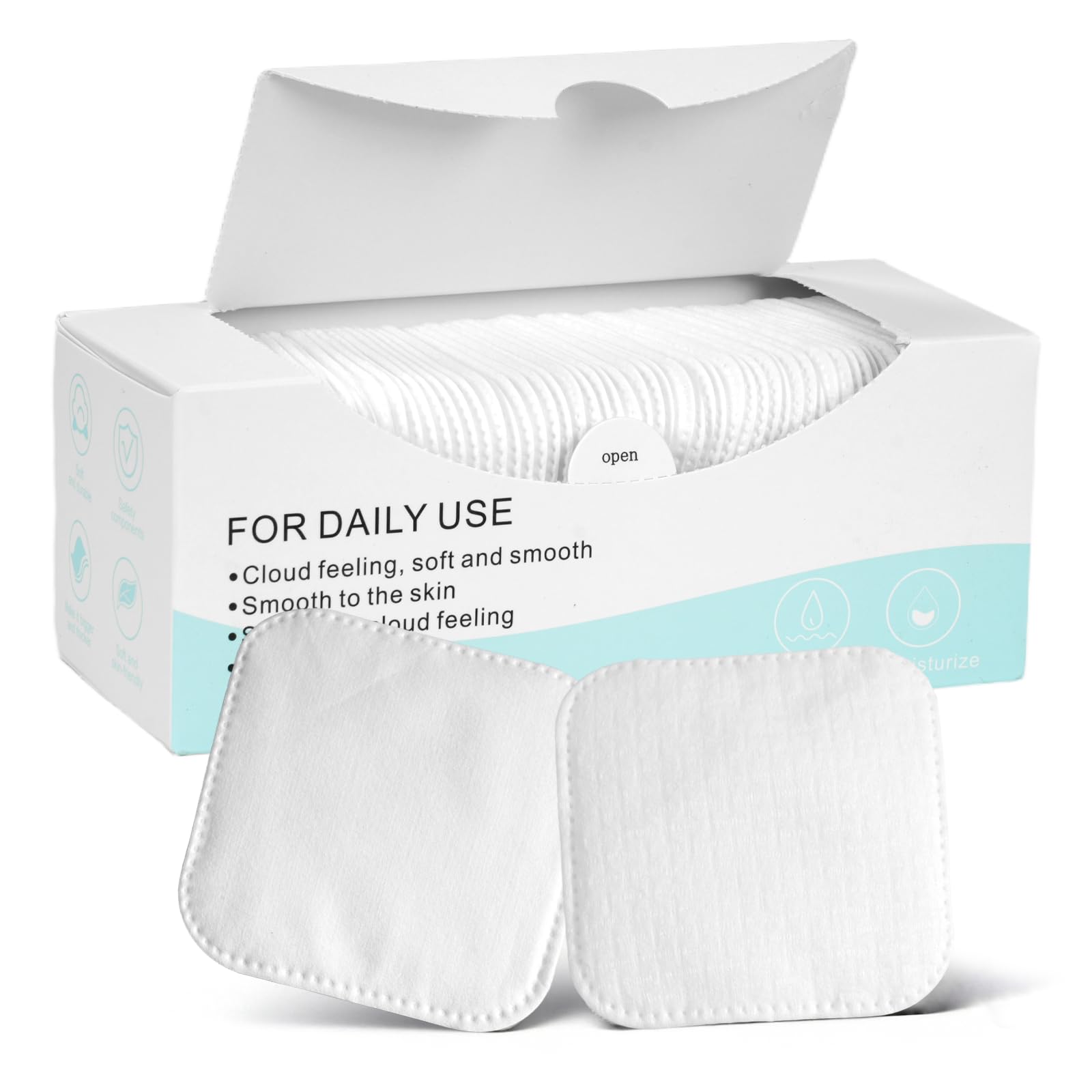 Vexlytra large cotton pads for face showing the pack, ideal for makeup removal and cleansing