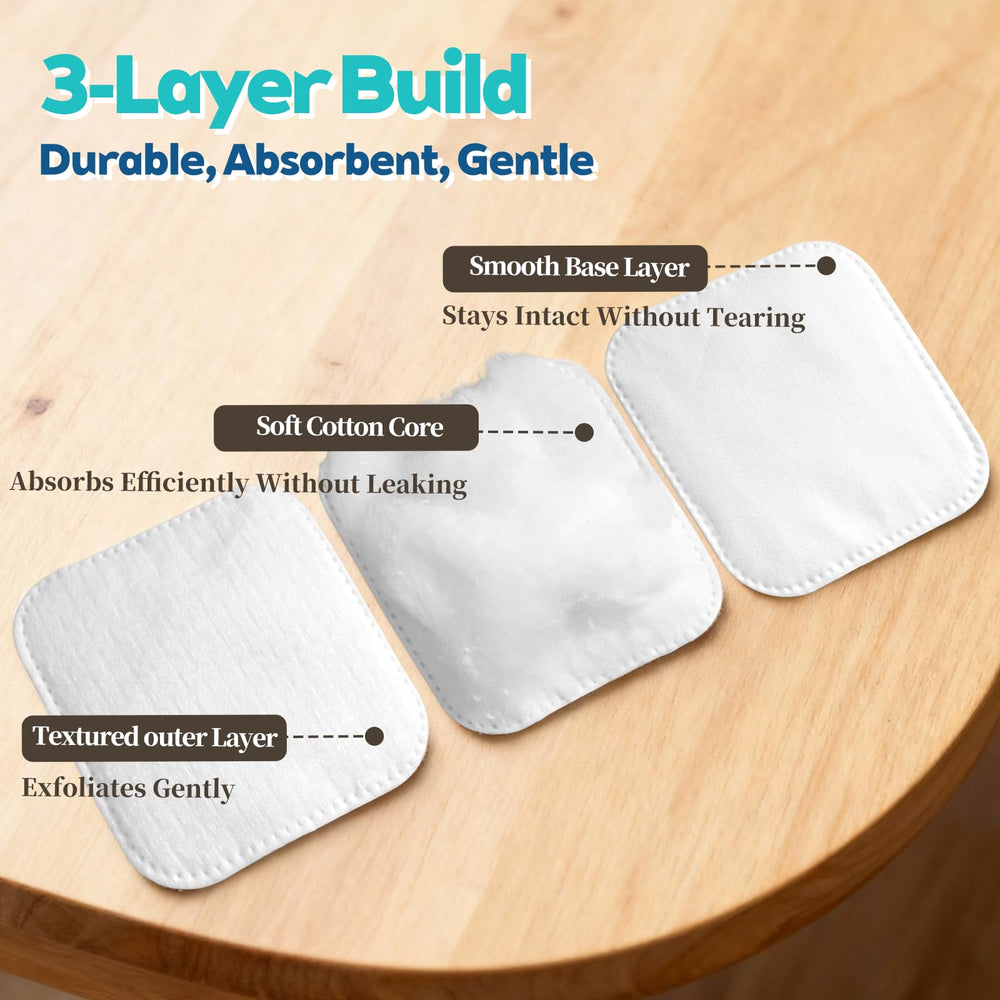 Vexlytra sturdy pads stay intact when damp for reliable cleansing