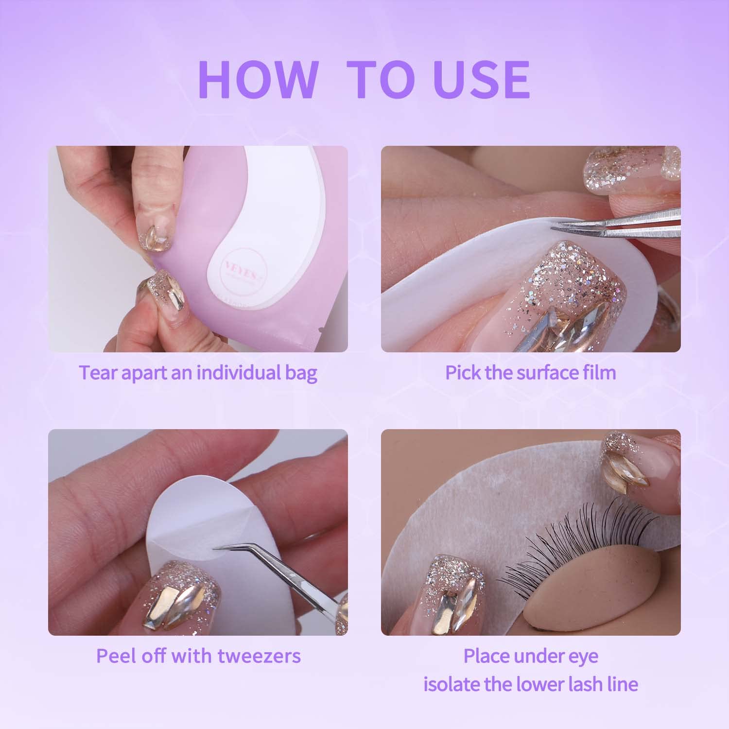 Aplicación rápida con VEYES INC, ideal para sesiones de maquillaje.