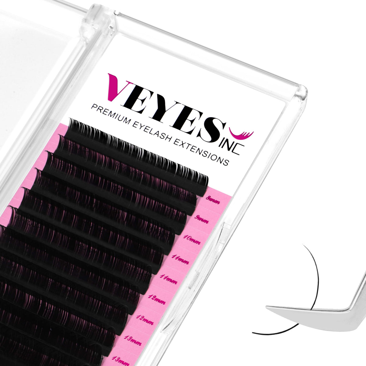 VEYES INC Classic Volume Lashes tray front view for precise lash fans