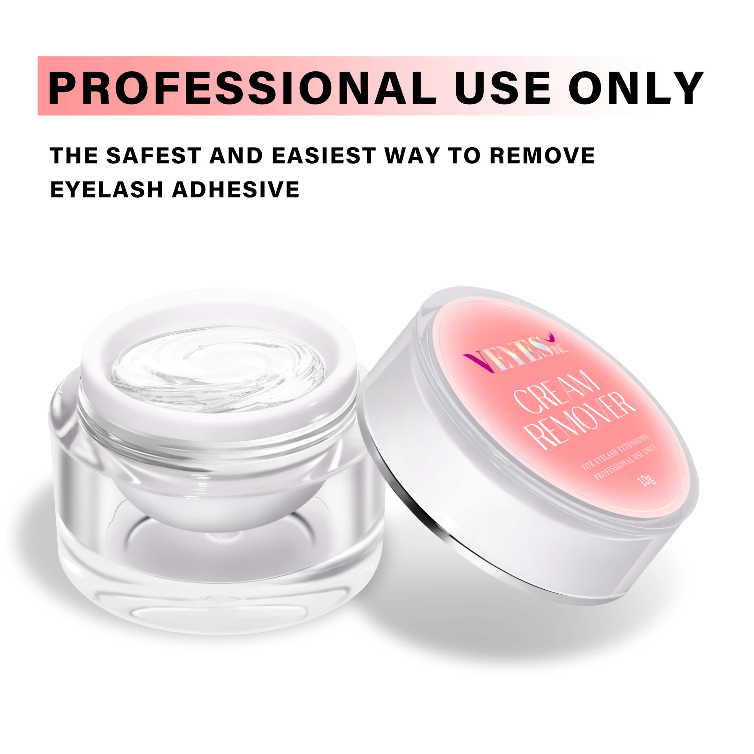 VEYES INC cream lash remover with cotton swab for precise application.